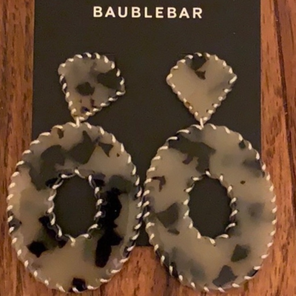 BaubleBar Tortoise Pickett Resin Drop Earrings